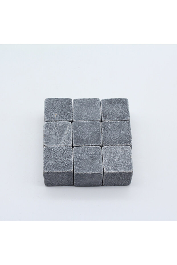 In Black Bag 9PCS Natural Granite Whiskey Stones Sipping Ice Cube Whisky Stone Wine Rocks Cooler Wed