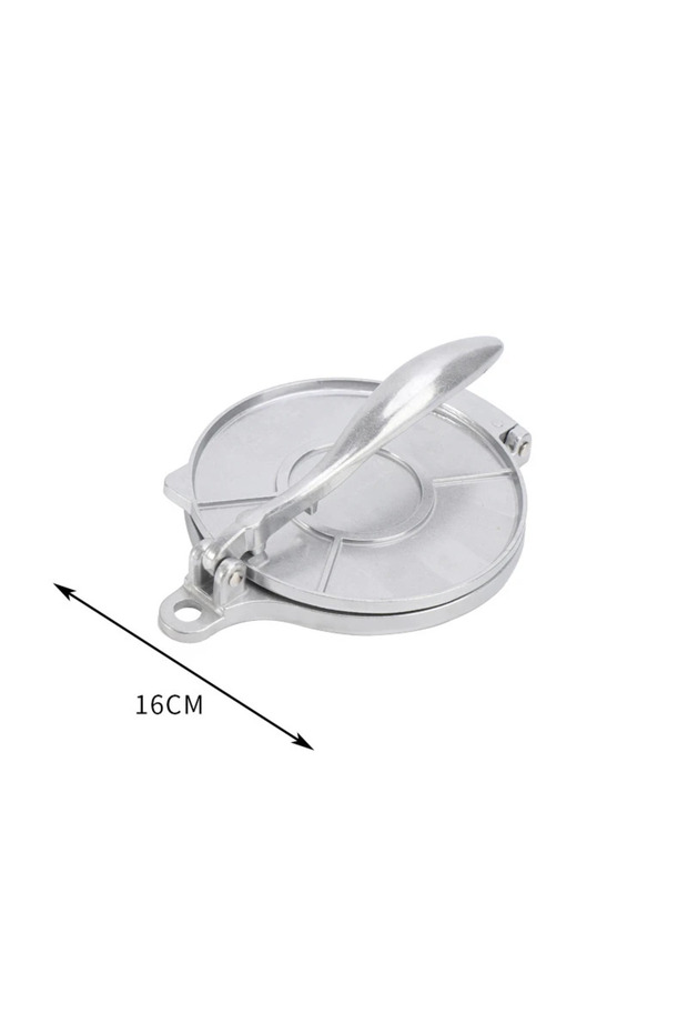 Silver 16cm 16/20cm DIY Tortilla Press Maker Aluminium Alloy Manual Corn Tortillas Dough Pressing To