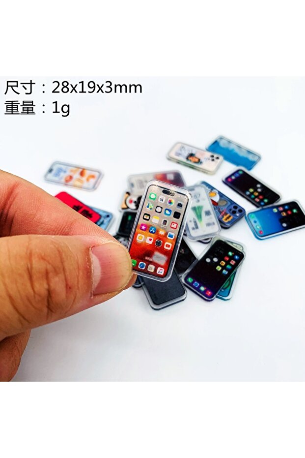 5pcs mix 5 pieces 1:12 Dollhouse Mini Phone Mobile Phone Simulation Miniature Supermarket Decoration
