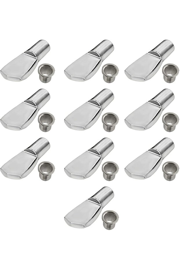 Heavy Duty Metal Shelf Support Pins with Sleeves, 10 pcs Shelf Pegs for Cabinets