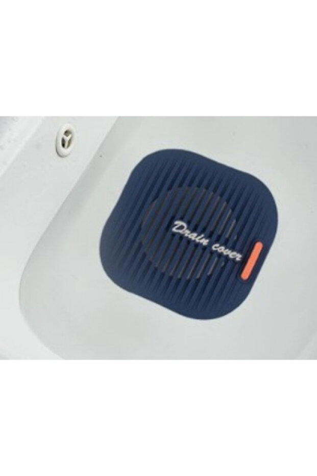 حصيرة حماية لتصريف الحوض مع فلتر، لون رمادي - 5