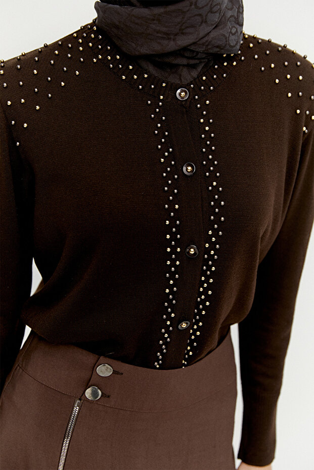 İncili Triko Hırka - 5