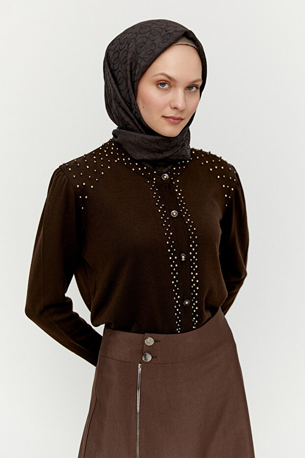 İncili Triko Hırka - 4