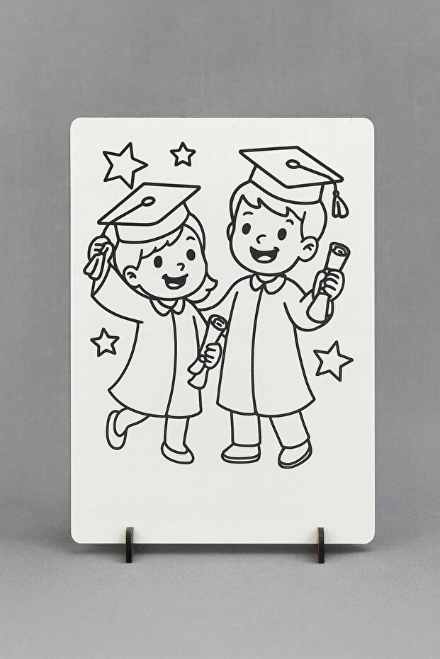 Children's Wooden Paintable Desktop Model Board with Legs Model 019
