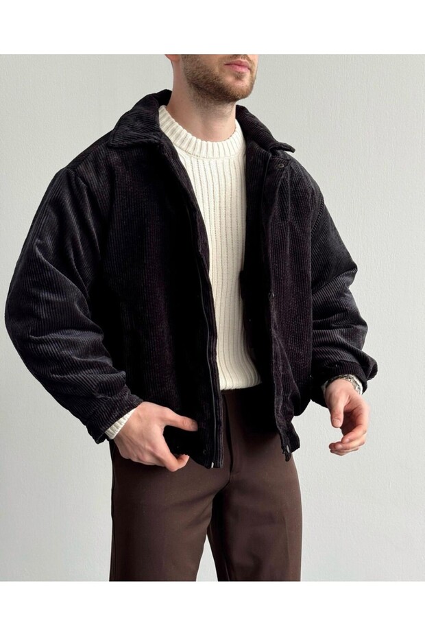 Kadife Oversize Bomber Ceket