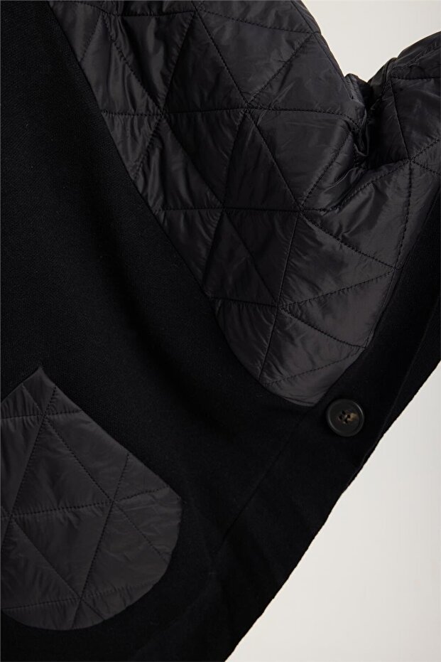 Triko Cepli Kapşonlu Panço - 4