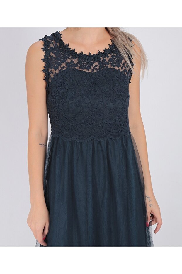 Rochie lunga, Bleumarin - 2