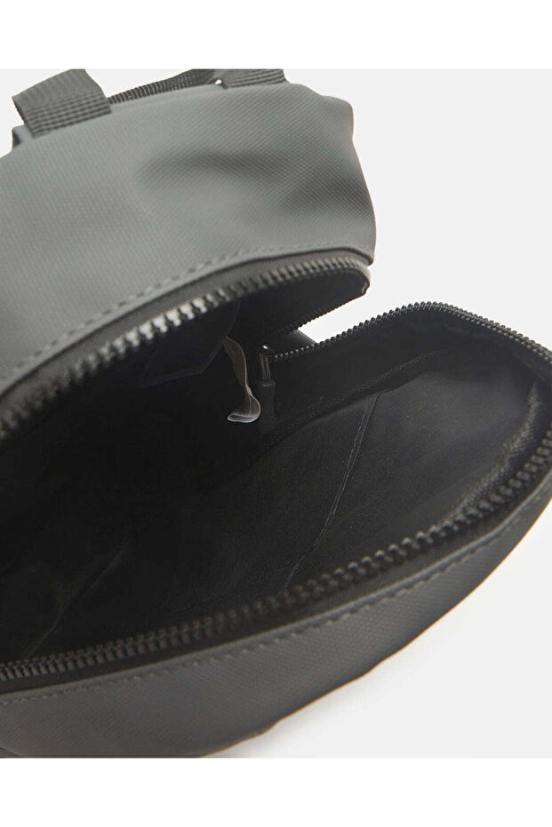 حقيبة جانبية رمادية للرجال - 4
