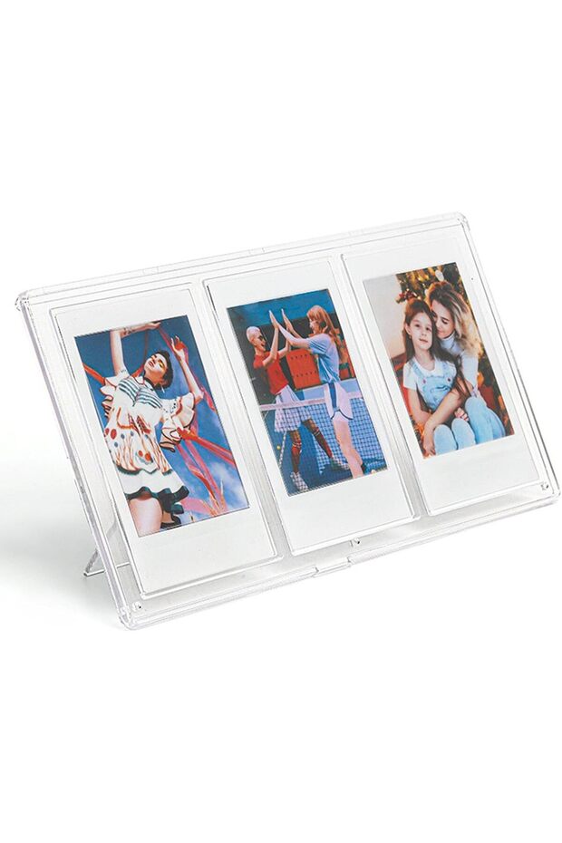 Clear Acrylic Floating 1x3 Mini 3 Inch Table Photo Frame