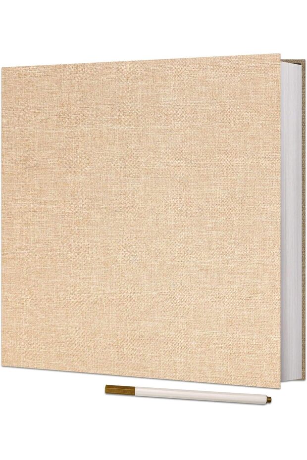 Large Photo Album 11 x 10.6 in, 40 Pages, Linen Cover (Khaki)