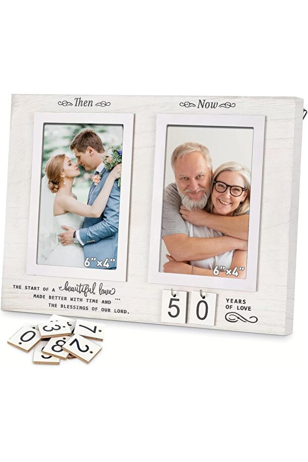 Wedding & Anniversary Picture Frame for Couples, 4x6