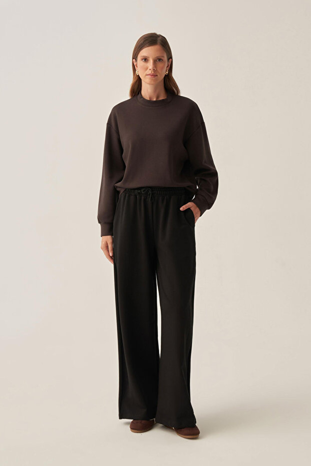 Cotton Wide-Leg Sweatpants