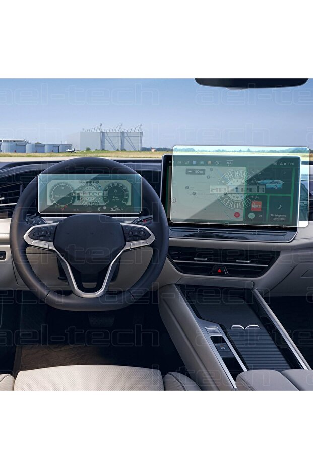 Volkswagen Passat Variant Compatible 10 Inch Digital Instrument and 15 Inch Navigation 9H Nano Screen Protector