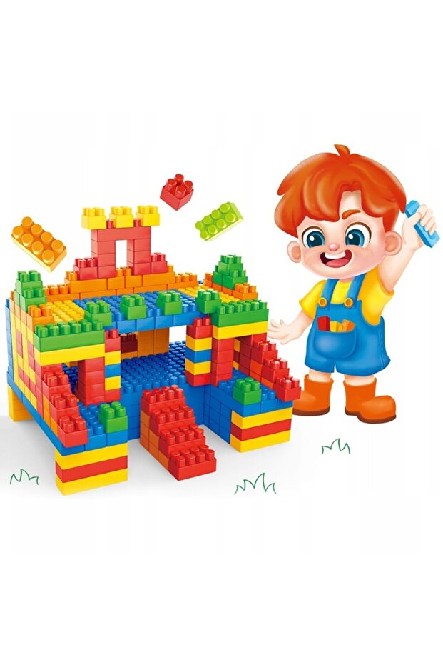 Set of 400 Multicolored Building Block Cubes in a Box - 2