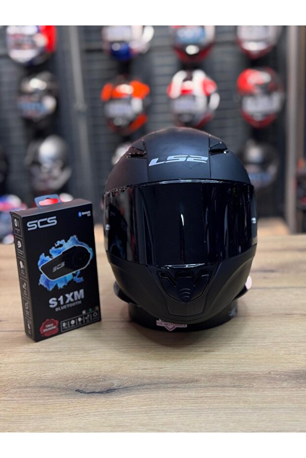 RAPID 2 RACE MAT SİYAH KASK SCS S1XM İNTERCOM - 2