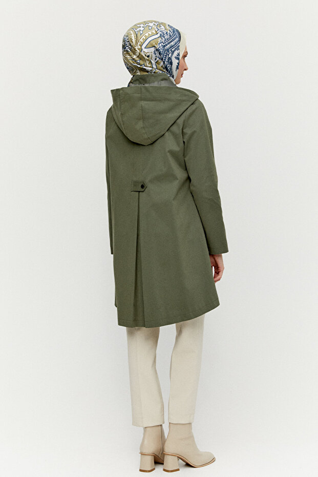 Çıkarılabilir Kapüşonlu Pamuklu Kap - 7