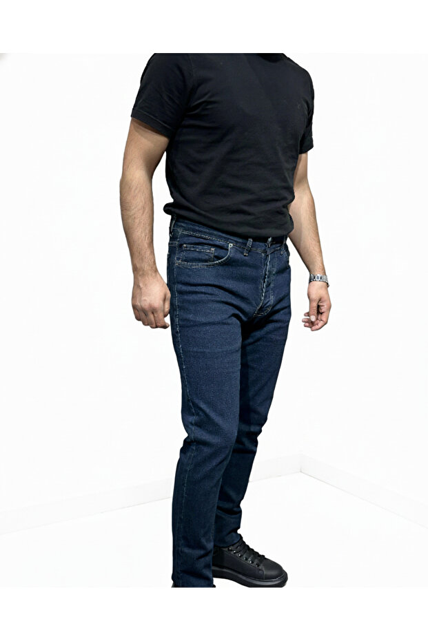 Men's Indigo Regular Fit Stretch Fabric Stretch Jeans
