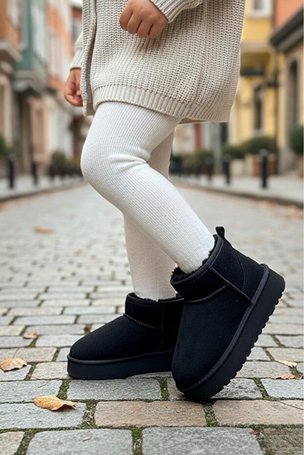 Frz F200 Thermal Girls' Suede Boots with Fur Inside and Insole