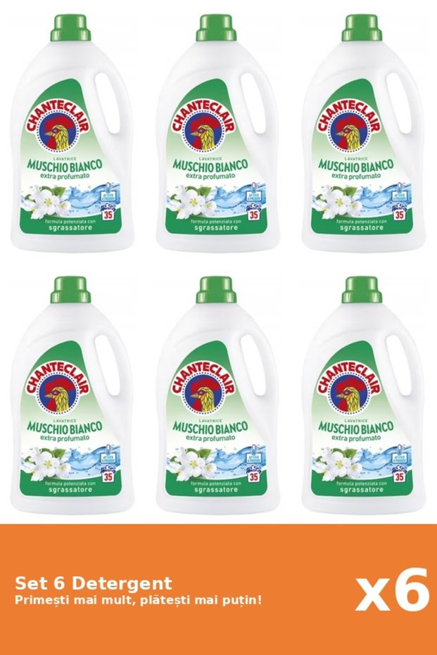 Set 6 Detergent Mosc Alb, 1575 ml