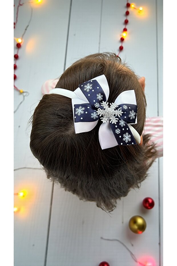 New Year's Crown, New Year's Brooch, Snowflake Blue and White Crown