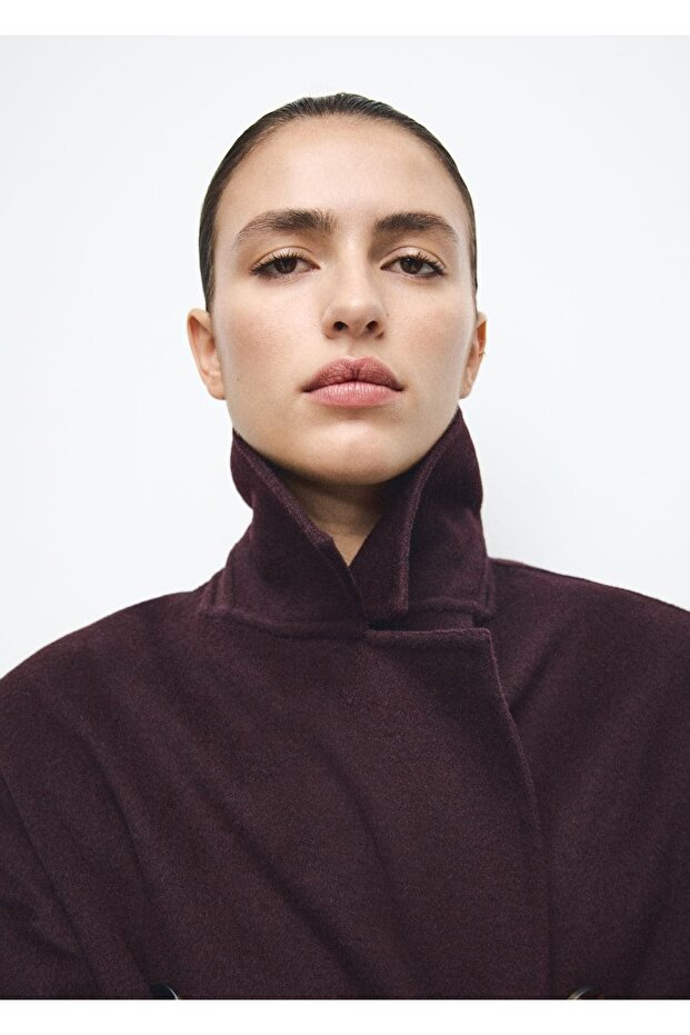 El yapımı oversize yün palto - 5