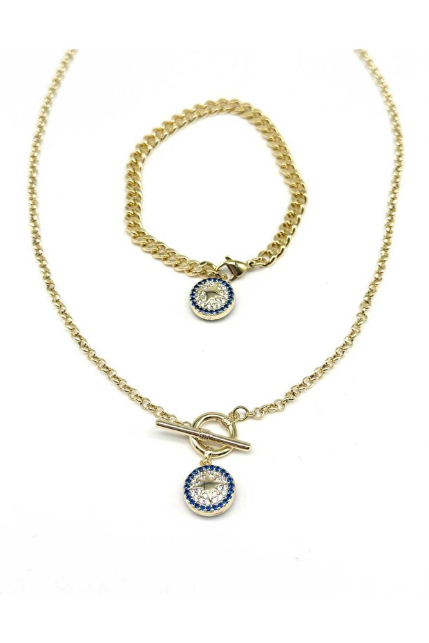 Gold Star Bracelet & Necklace Set