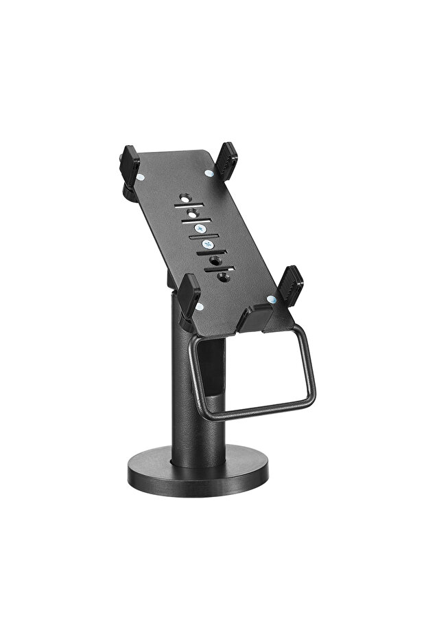 Black Adjustable Tilt & Swivel Universal Reader POS Mount Stand with Cable Management