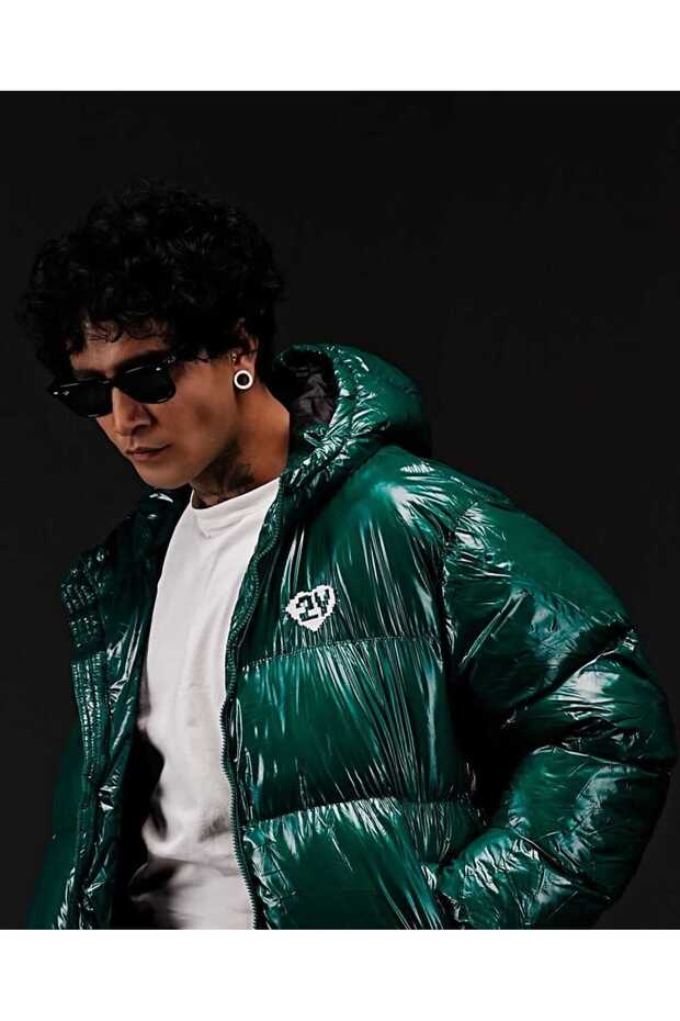 Yeşil Oversize Mont - 3