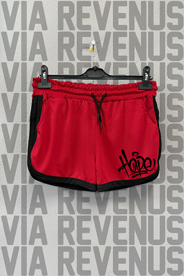 Hope Printed Piped Detail Custom Jersey Fabric Casual Sports Shorts