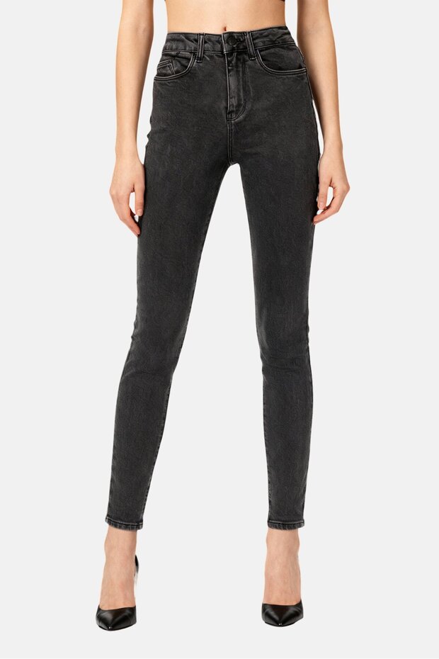 Women Regular Fit Washed Stretchable Denim, Grey