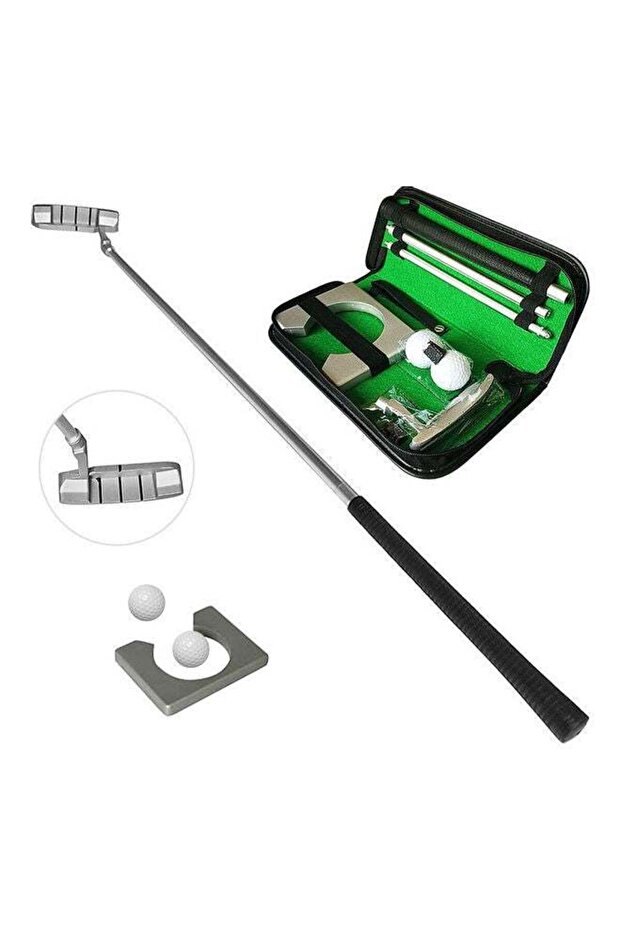 Generic Golf Putting Trainer Portable Chipper Kit with 2 Practice Balls
