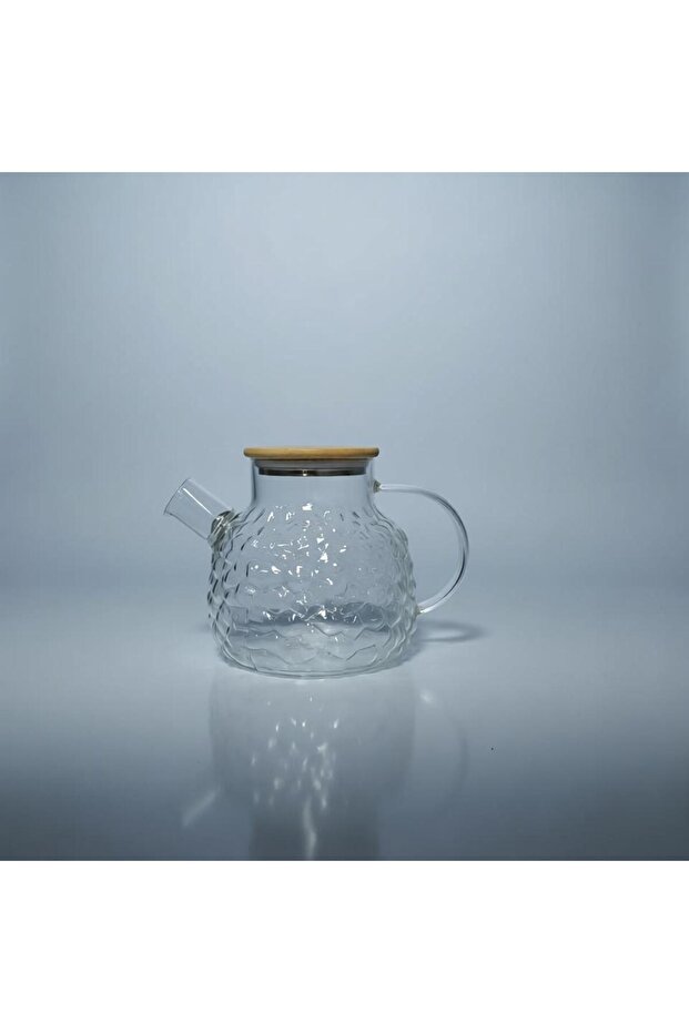 1000 ml Patterned Borosilicate Teapot - 2