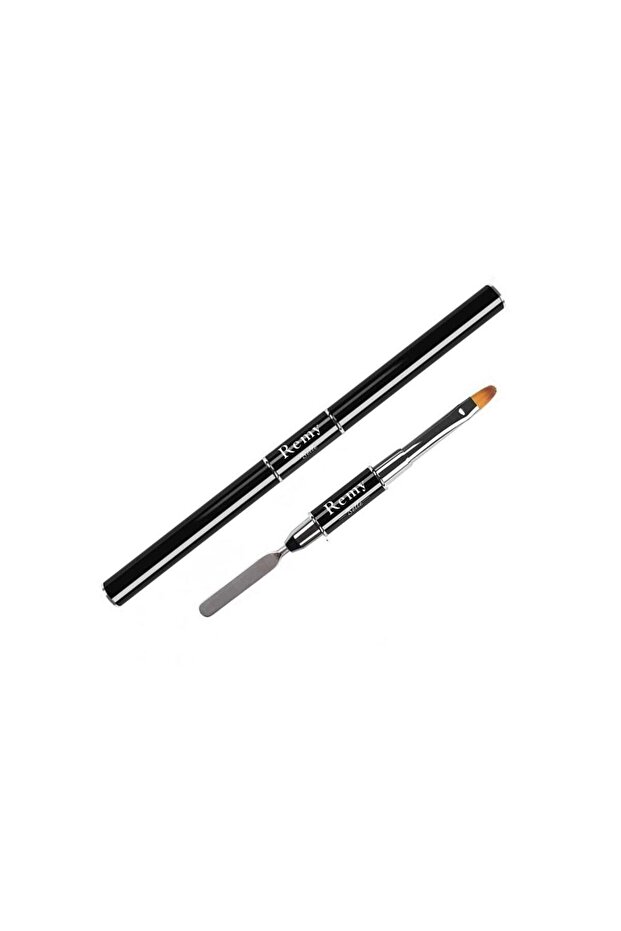 Dual-Ended Poly Gel Brush & Picker - 2-in-1 Stainless Steel Nail Tool