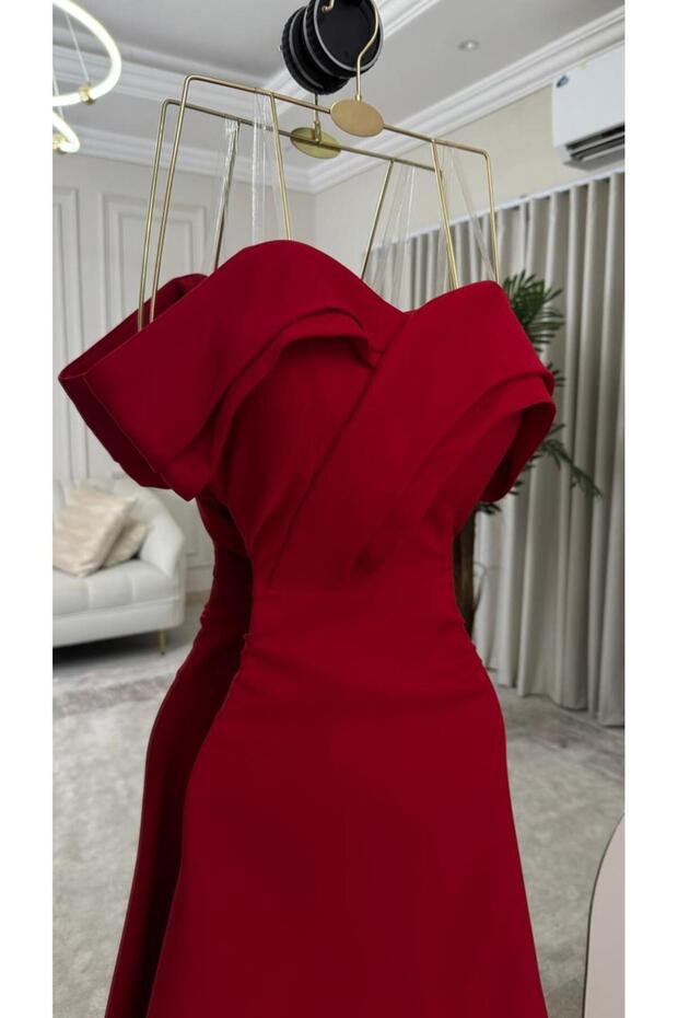 soft red dress - 5