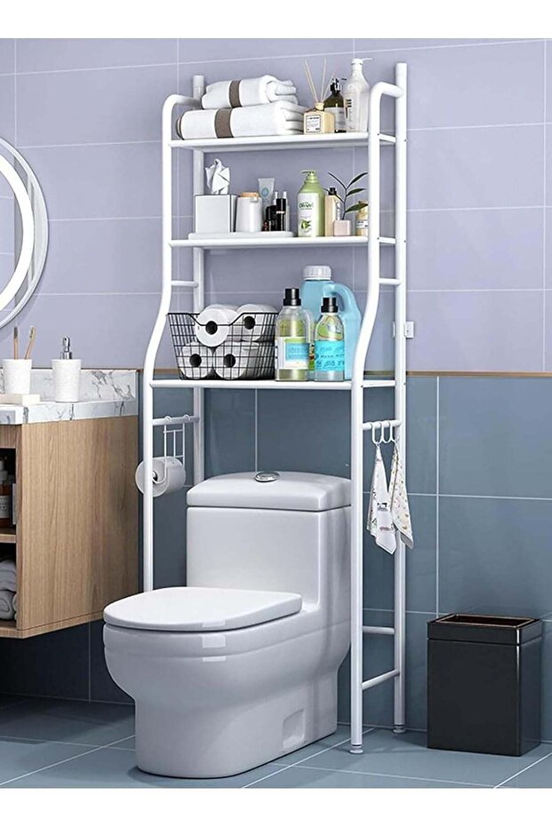 3 Tier Over Commode Shelving No Drilling Easy to Assemble High Capacity Very Sturdy Space-Saving She