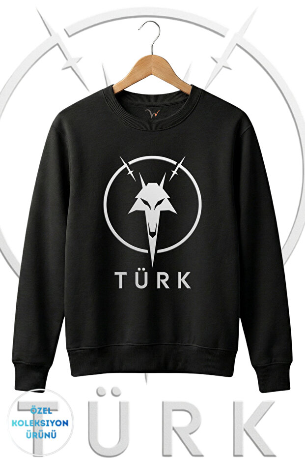 Kurt and Turk Special Collection Series-4 Design Printed 3 İp Ş Fleece-Lined 100% Cotton Sweatshirt