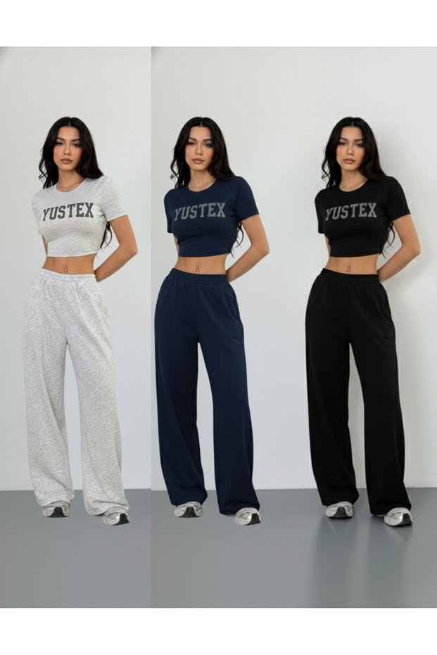Women's Sweatpants 3-Pack - Black - Gray - Navy Blue - Belted at the Waist, Suitable for Daily Use, Comfortable Fit, Washable Fabric