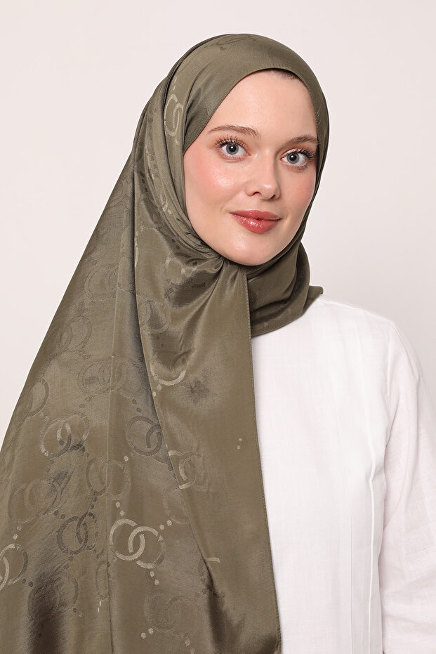 Oo Pattern Silk Jacquard Shawl - 1