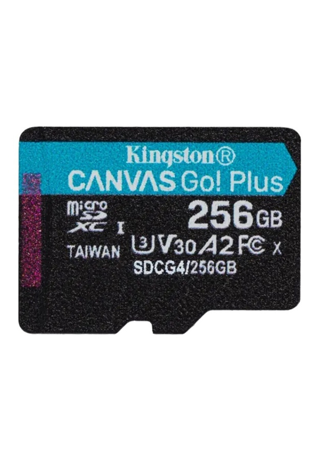 MicroSD Card 256GB Canvas Go Plus, Class 10, UHS-I U3, V30, A2, High Speed, Black - 1