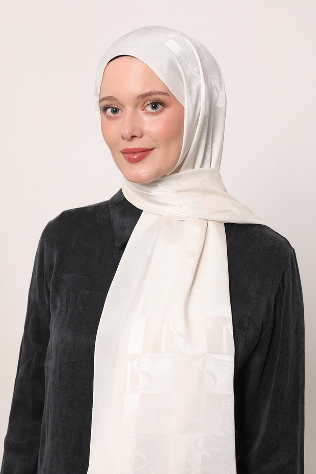 شال جاكار حريري بنمط LS - 1