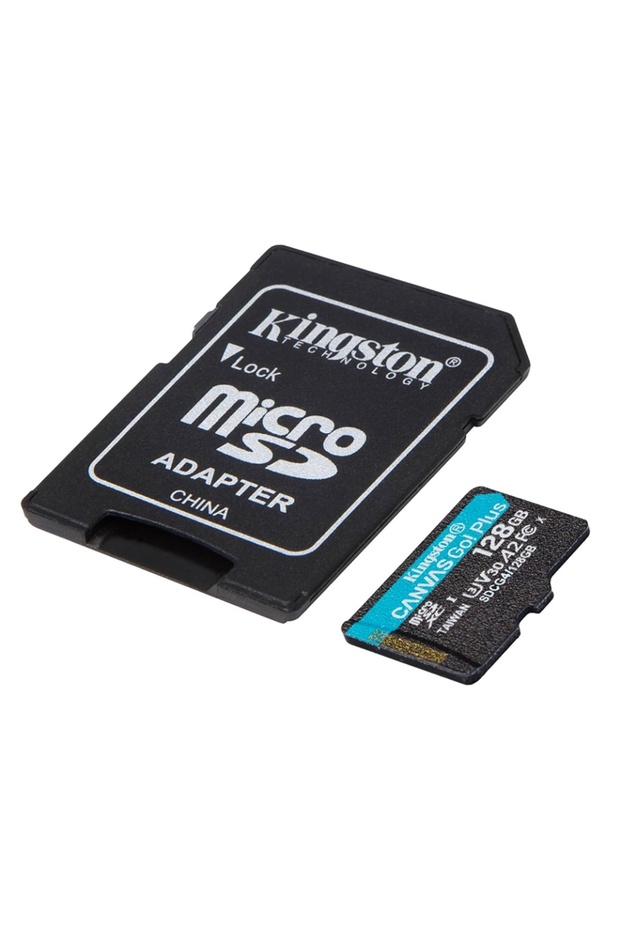 MicroSD card 128GB Canvas Go Plus, with SD adapter, Class 10, UHS-I U3, V30, A2, Black - 2