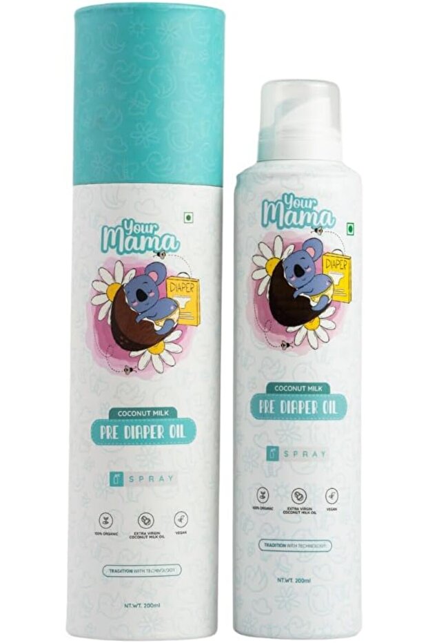 Pre-Diaper Oil Spray – 100% Natural Virgin Coconut Oil 200ml