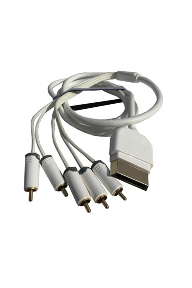 كابل إكس بوكس 360 بخمسة مخارج RCA + كابل صوت وصورة يمين/يسار بطول 2 متر