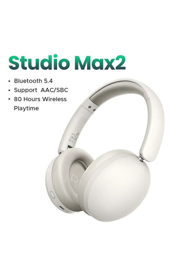 ANC Wireless Bluetooth Headphones 80H Playtime Over Ear Noise Cancelling Gaming Headset