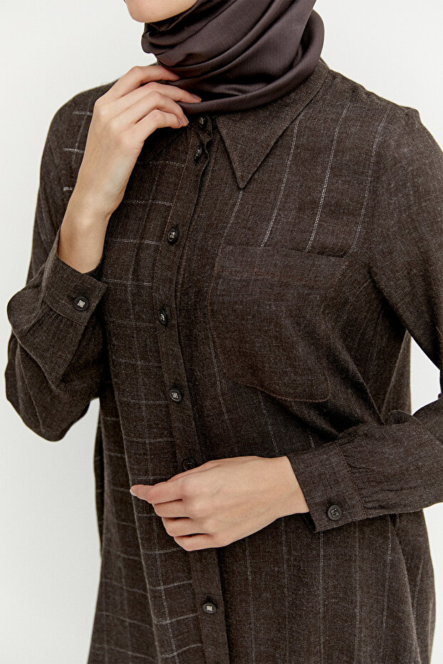 Simli Çizgili Tunik - 5