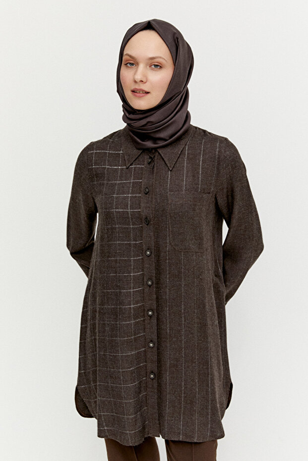 Simli Çizgili Tunik - 1