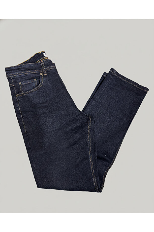 Men's navy blue regular fit Stretch Fabric stretch denim jeans - everyday & casual style