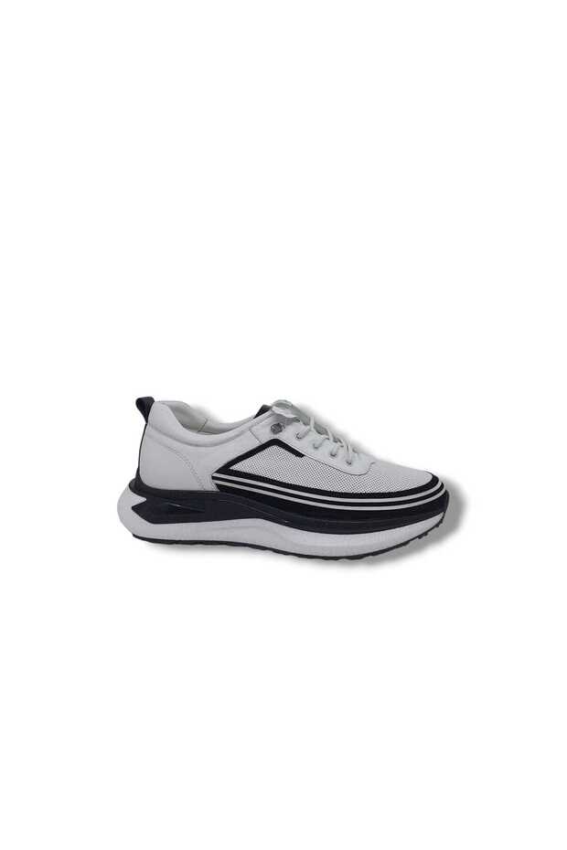 Free Balance 2005 Men's White Genuine Leather Thick Sole Stylish Casual Shoes