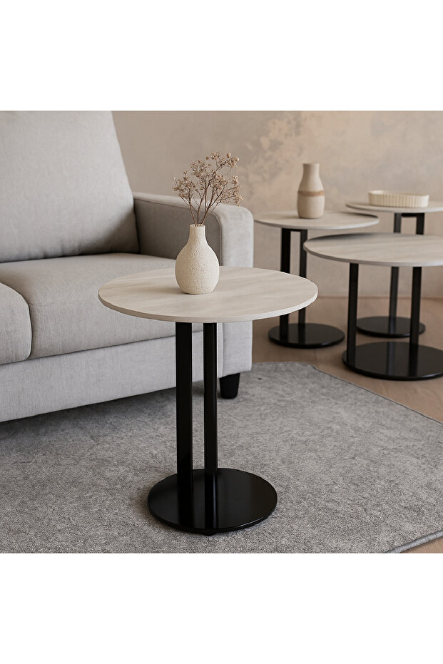 طاولة جانبية دائرية بتصميم مودرن - 2