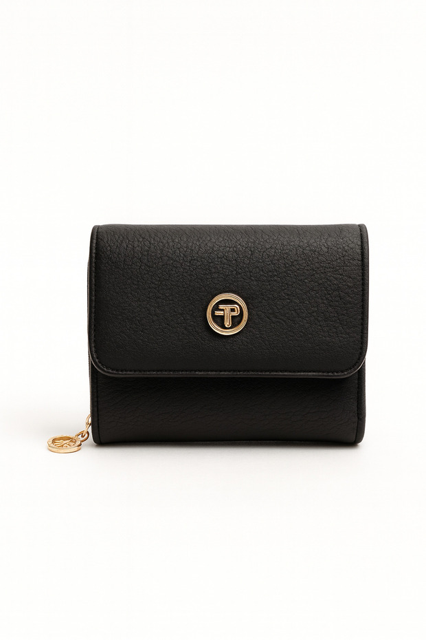 Faux Leather Women's Hand Wallet with Cover